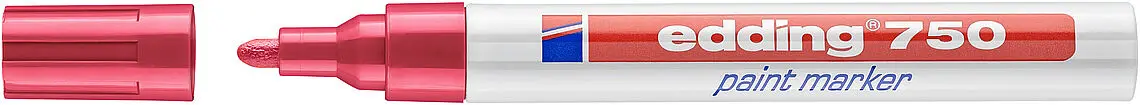 Edding 750 Rotulador Permanente - Punta Redonda - Trazo entre 2 y 4 mm. - Tinta Opaca - Secado Rapid
