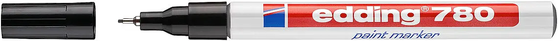 Edding 780 Rotulador Permanente de Tinta Opaca - Punta Redonda - Trazo 0.8mm - Puntas de Recambio Di