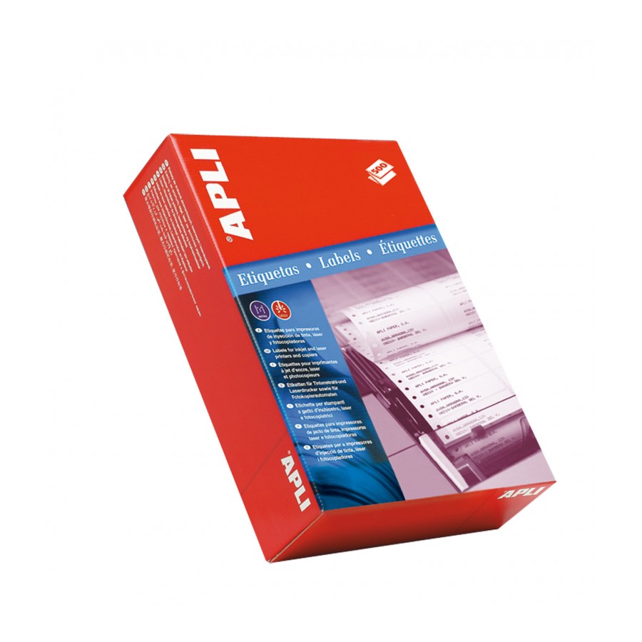 Apli Pack de 36.000 Etiquetas Permanentes en Continuo 31,0 x 23,3mm - 500 Pliegues, 72 Etiquetas por