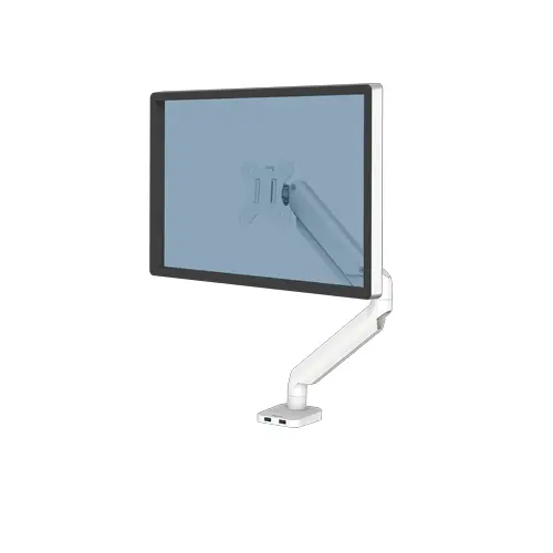 Fellowes Platinum Series Brazo para Monitor Individual - Ajustable con Muelle de Gas - 2 Puertos USB
