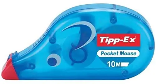 Tipp-Ex Pocket Mouse Cinta Correctora 4.20mm x 10m - Resistente - Escritura Instantanea - Capuchon P
