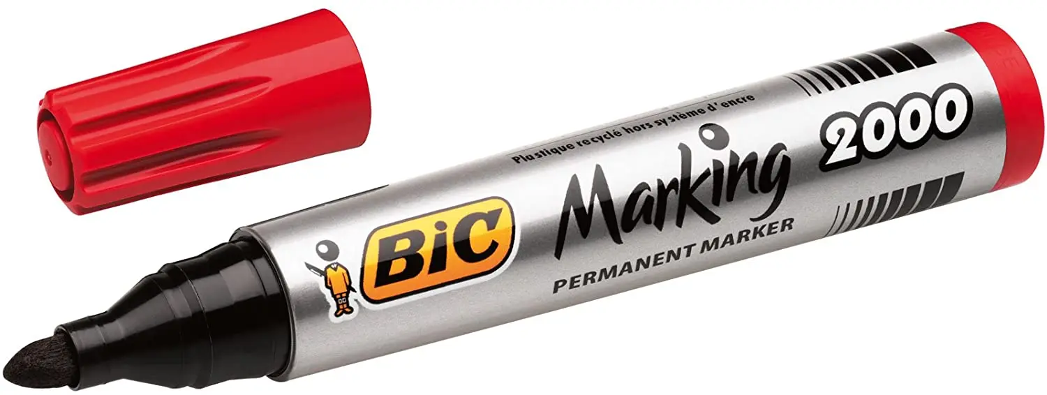 Bic Marking 2000 Ecolutions Rotulador Permanente - Tinta con Base de Alcohol - Ecologico - Secado Ra
