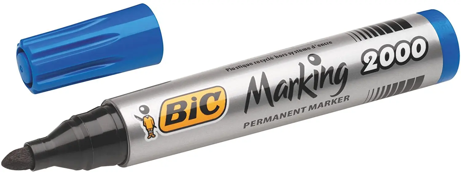 Bic Marking 2000 Ecolutions Rotulador Permanente - Tinta con Base de Alcohol - Ecologico - Secado Ra