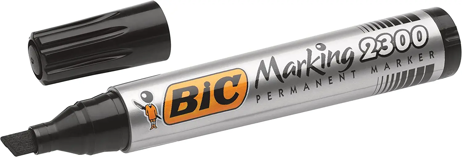 Bic Marking 2300 Ecolutions Rotulador Permanente - Punta Biselada - Trazo 3,7 - 5,5mm - Tinta con Ba