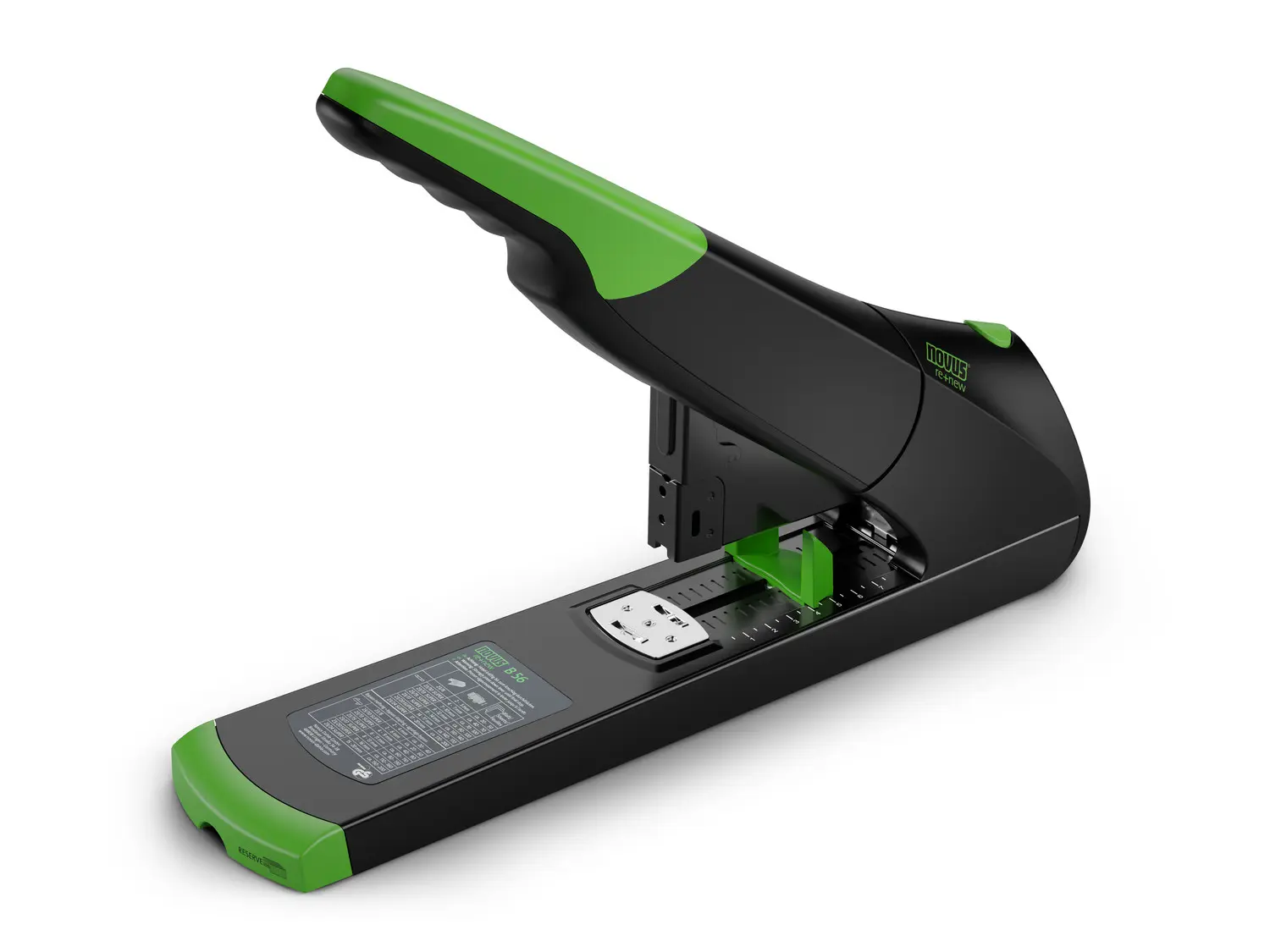 Novus B 56 re+new Grapadora de Gruesos - Fabricada con Plastico Reciclado - Hasta 200 Hojas - Grapad