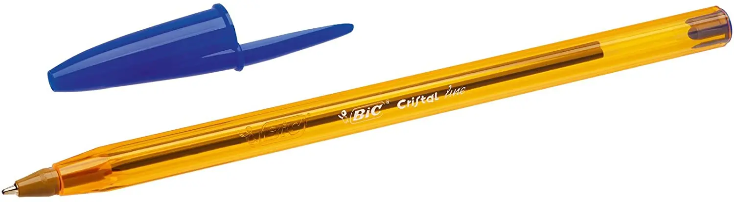 Bic Cristal Original Fine Boligrafo de Bola - Punta Redonda de 0.8mm - Trazo de 0.30mm - Tinta con B