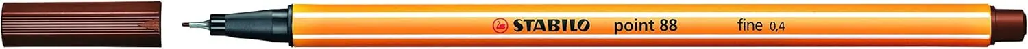 Stabilo Point 88 Rotulador de Punta Fina de Fibra - Trazo de 0.4 mm - Tinta con Base de Agua - Color