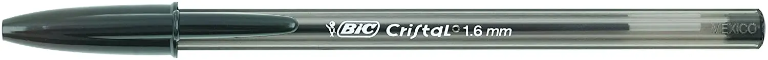 Bic Cristal Large Boligrafo de Bola - Punta Gruesa de 1.6mm - Trazo de 0.60mm - Tinta con Base de Ac