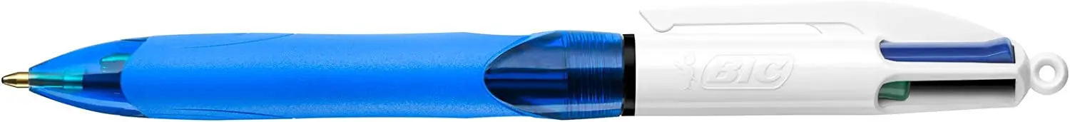 Bic 4 Colours Grip Boligrafo de Bola Retractil con Grip - Punta Media de 1mm - Trazo de 0.4mm - Tint