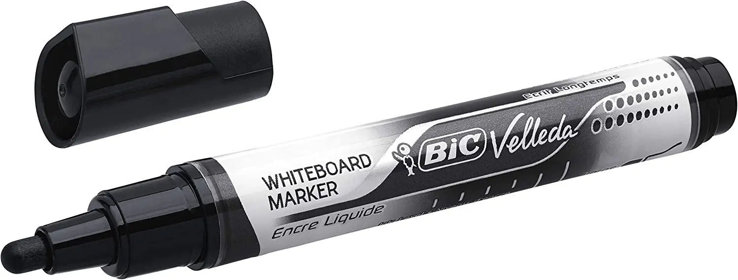 Bic Velleda Liquid Ink Marcador para Pizarra - Punta Media - Trazo 2.3mm - Tinta Liquida con Base de