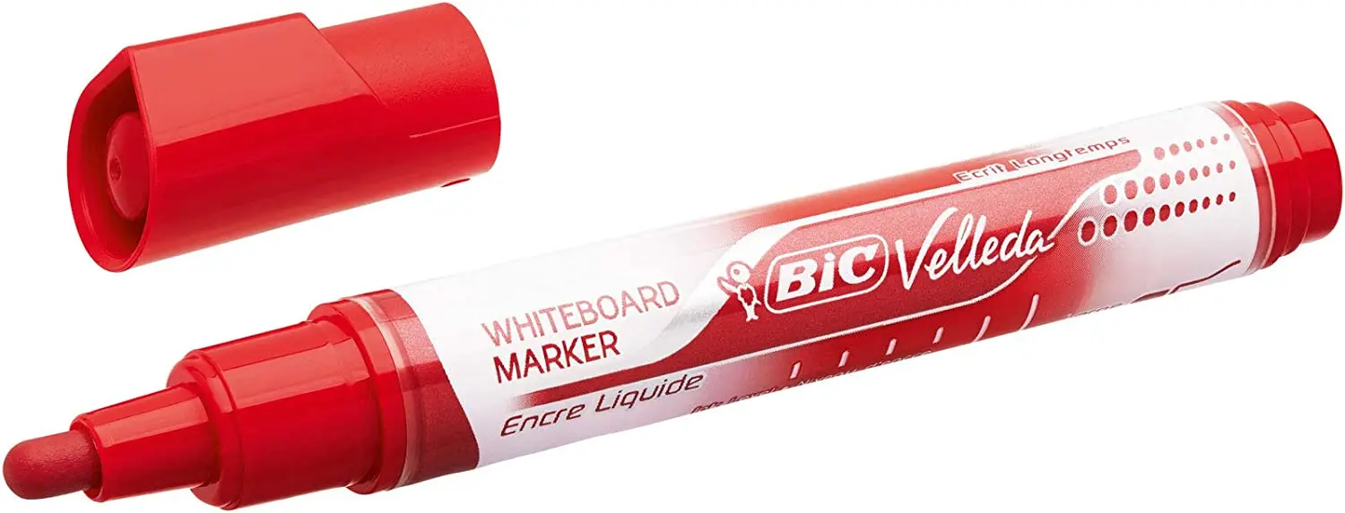 Bic Velleda Liquid Ink Marcador para Pizarra - Punta Media - Trazo 2.3mm - Tinta Liquida con Base de