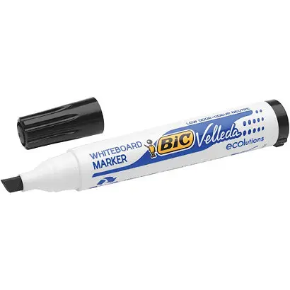 Bic Velleda 1751 ECOlutions Marcadores para Pizarra - Punta Biselada - Trazo entre 3mm y 5.5mm - Tin