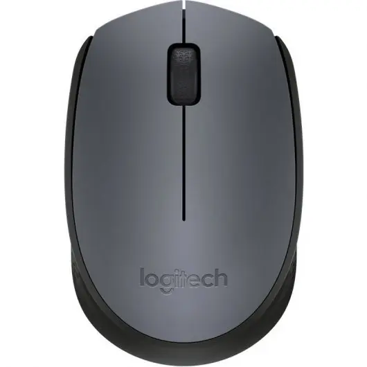 Logitech M170 Raton Inalambrico 1000dpi - 3 Botones - Uso Ambidiestro - Color Gris/Negro