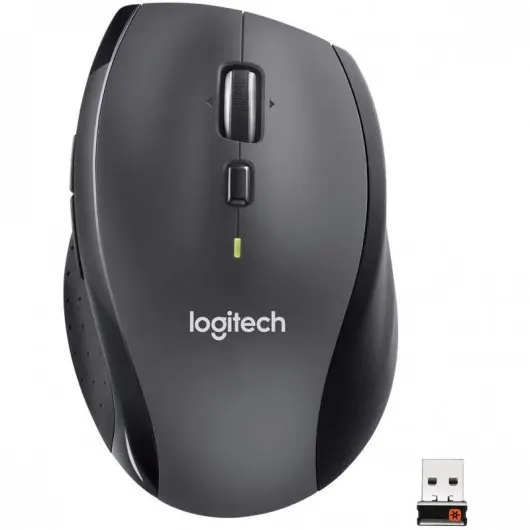 Logitech M705 Marathon Raton Inalambrico USB 1000dpi - 6 Botones - Uso Diestro - Color Negro/Gris Os