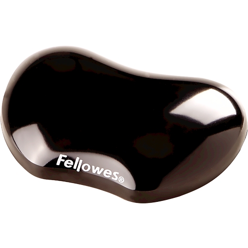 Fellowes Crystal Reposamu�ecas Flexible de Gel - Resistente a las Manchas - Color Negro