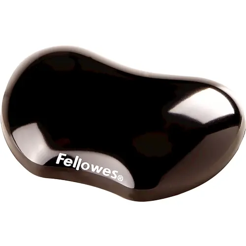 Fellowes Crystal Reposamu�ecas Flexible de Gel - Resistente a las Manchas - Color Negro