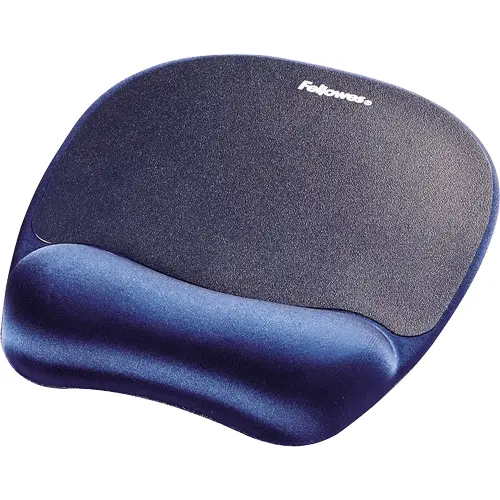 Fellowes Alfombrilla con Reposamu�ecas Espuma Memory Foam - Confort Excepcional - Color Zafiro