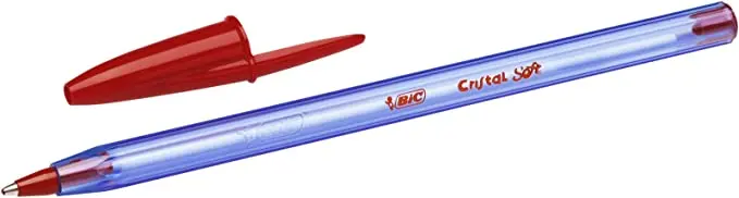Bic Cristal Soft Boligrafos de Bola - Punta Media de 1.2mm - Trazo 0.45mm - Escritura mas Fluida - C