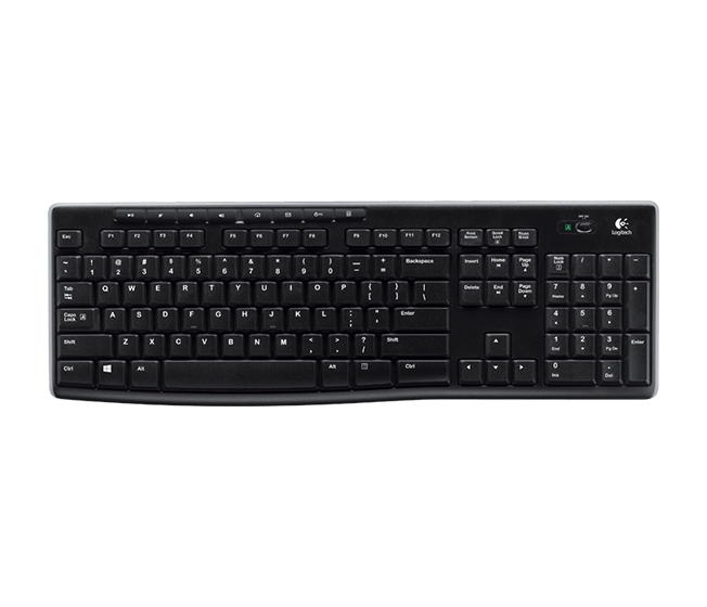 Logitech K270 Teclado Inalambrico USB - Resistente a Salpicaduras - Teclas de Acceso Rapido - Color 