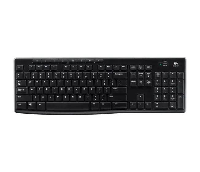 Logitech K270 Teclado Inalambrico USB - Resistente a Salpicaduras - Teclas de Acceso Rapido - Color 