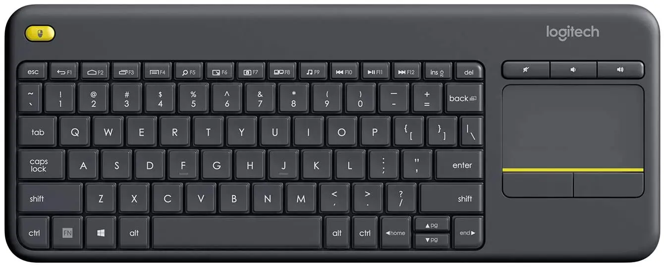 Logitech K400 Plus Teclado Inalambrico Touchpad - PC, TV - Color Negro