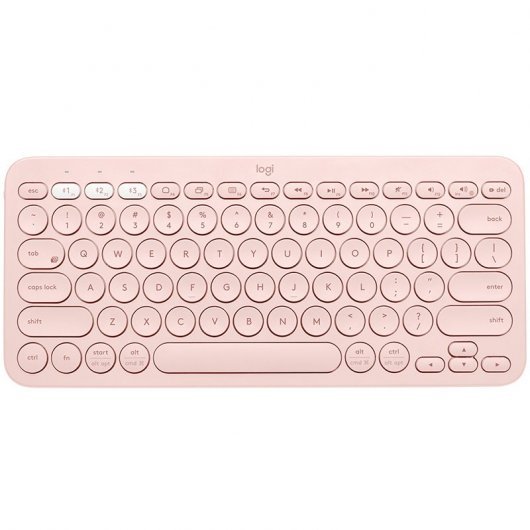 Logitech K380 Teclado Inalambrico Bluetooth - Hasta 3 Dispositivos Simultaneamente - Color Rosa