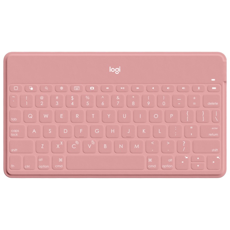 Logitech Keys to Go Teclado Bluetooth para iPhone, iPad y Apple TV - Teclas de Acesso Directo - Base