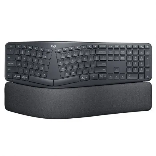 Logitech Ergo K860 Teclado Bluetooth Inalambrico USB - Ergonomico - Reposamu�ecas - Color Negro