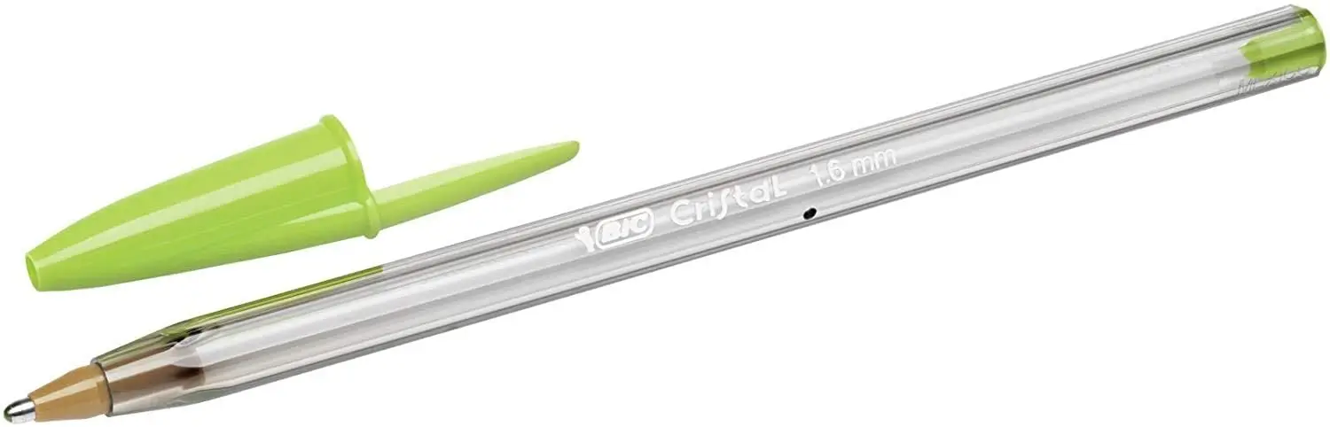 Bic Cristal Fun Boligrafo de Bola - Punta Gruesa de 1.6mm - Tinta con Base de Aceite - Color Verde L