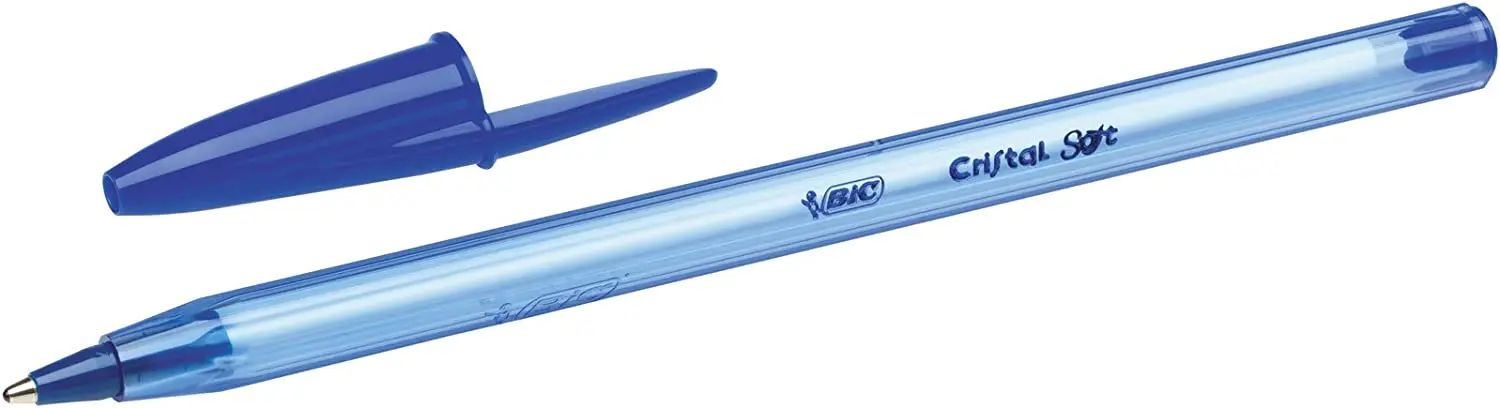 Bic Cristal Soft Boligrafos de Bola - Punta Media de 1.2mm - Trazo 0.45mm - Escritura mas Fluida - C