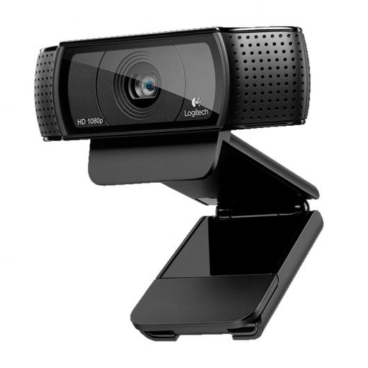Logitech C920 Webcam HD Pro 1080p - USB 2.0 - Microfonos Integrados - Enfoque Automatico - Cable de 