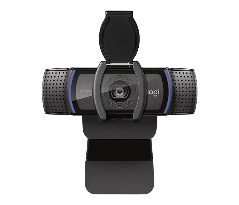 Logitech C920s Webcam HD Pro 1080p - USB 2.0 - Enfoque Automatico - Microfonos Integrados - Tapa de 