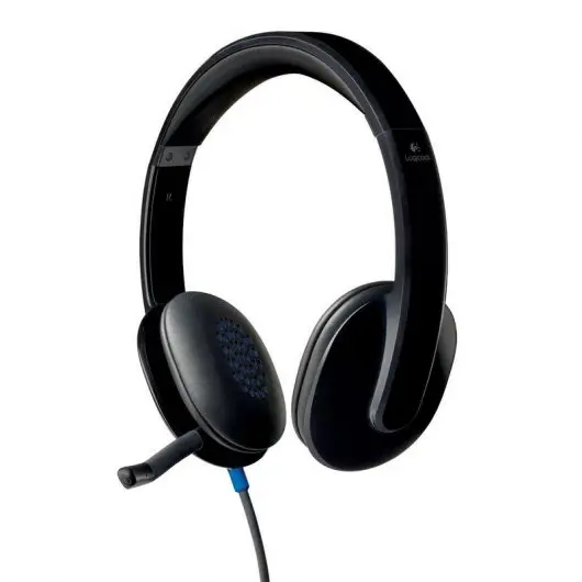 Logitech H540 Auriculares con Microfono USB - Microfono Plegable - Diadema Ajustable - Almohadillas 