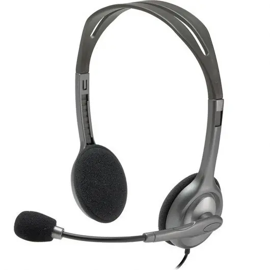 Logitech H111 Auriculares Estereo con Microfono - Microfono Giratorio - Diadema ajustable - Jack 3.5