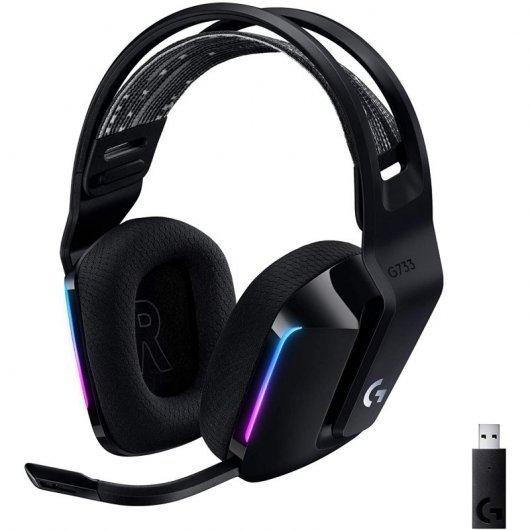 Logitech G733 Auriculares Gaming Inalambricos DTS 7.1 con Microfono - Tecnologia Lightspeed - Ilumin