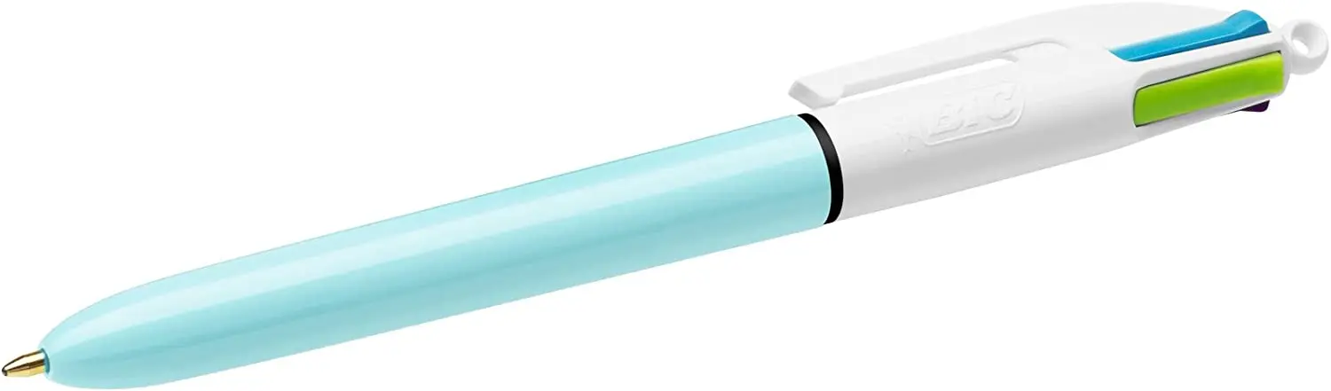 Bic 4 Colours Fun Boligrafo de Bola Retractil - Punta Media de 1.0mm - Tinta con Base de Aceite - Ti