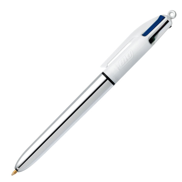 Bic 4 Colours Shine Boligrafo de Bola Retractil - Punta de 1mm - Trazo de 0.4mm - Tinta con Base de 