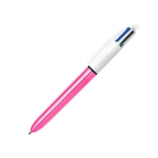 Bic 4 Colours Shine Boligrafo de Bola Retractil - Punta de 1mm - Trazo de 0.4mm - Tinta con Base de 