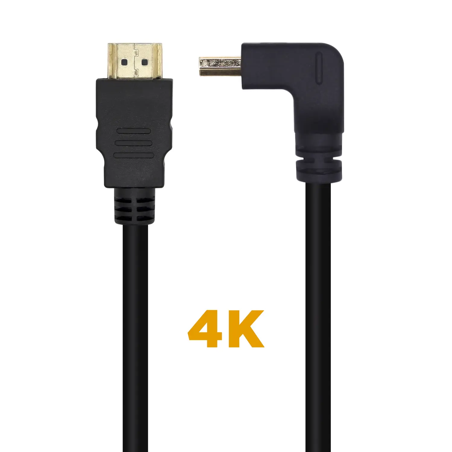 Aisens Cable HDMI V2.0 Acodado Premium Alta Velocidad / HEC 4K@60Hz 18Gbps - A/M-A/M - 1.0M - Color 