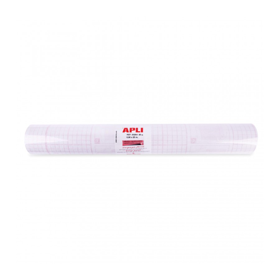 Apli Forro de Libros en Rollo 80� 20 x 0.5 m - Polipropileno - Adhesivo Reposicionable - Alta Resist