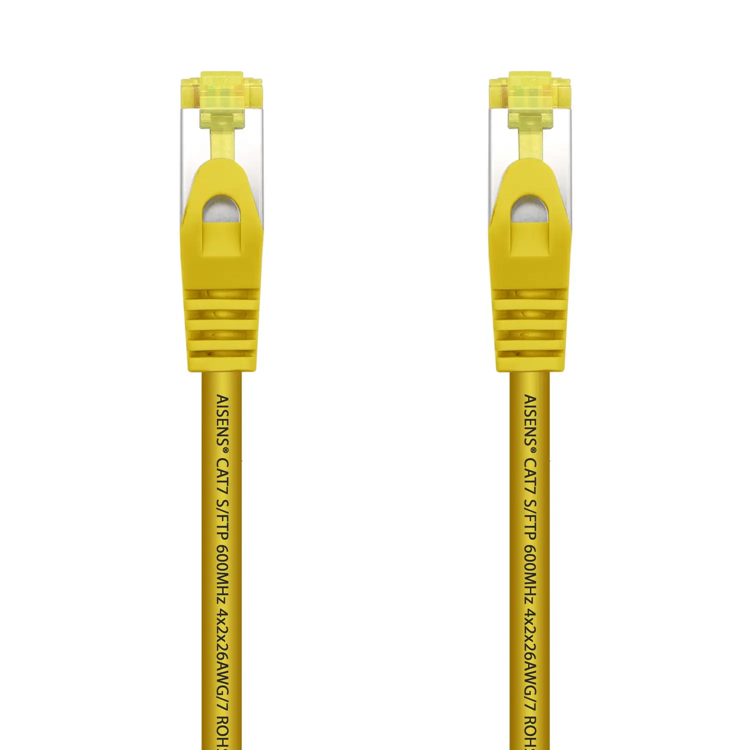 Aisens Cable de Red Latiguillo RJ45 LSZH Cat.7 600 MHz S/FTP PIMF AWG26 - 1.0M - Color Amarillo