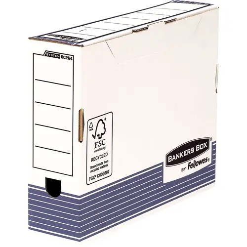 Fellowes Bankers Box Caja de Archivo Definitivo 80mm A4 - Montaje Automatico Fastfold - Carton Recic