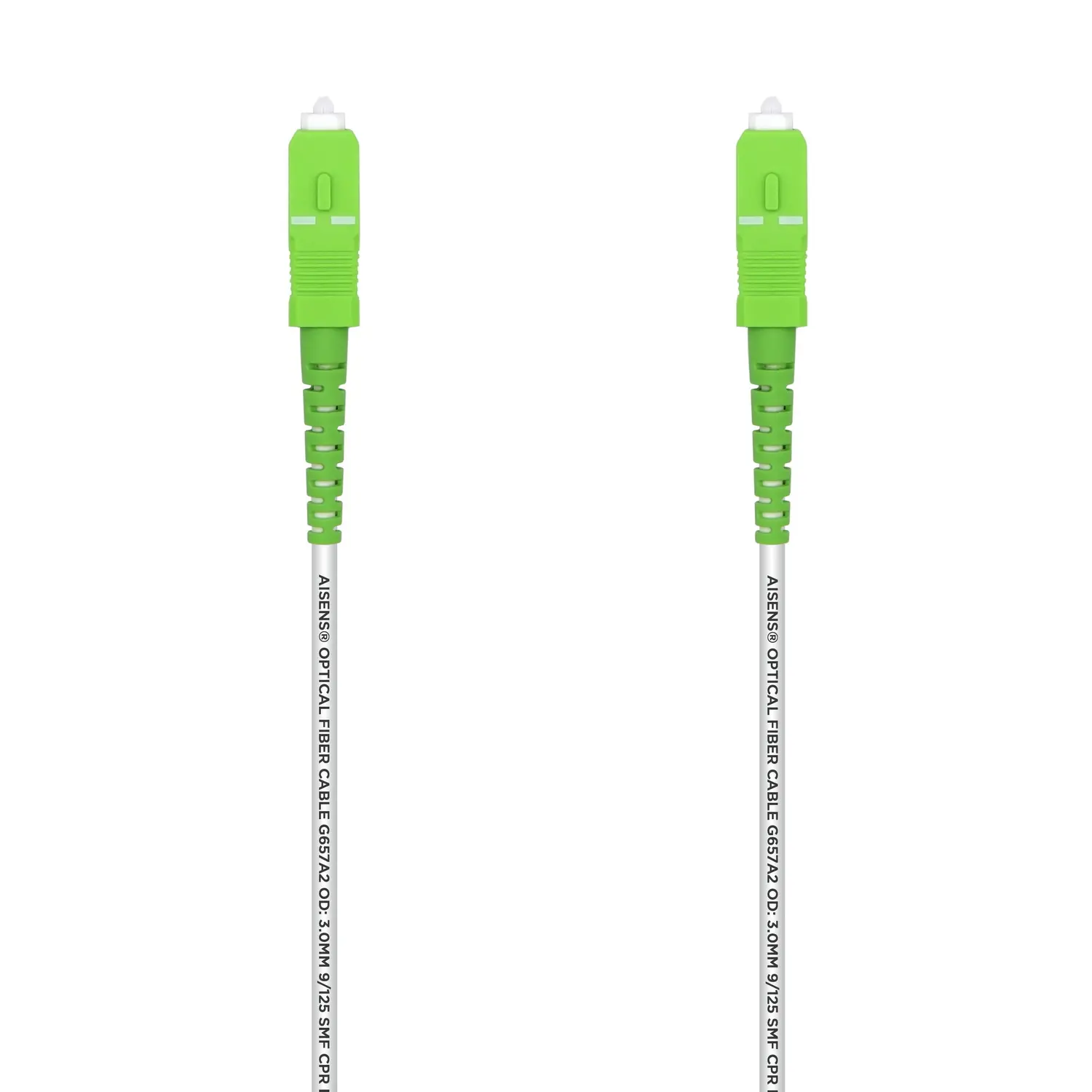 Aisens Cable Fibra Optica Latiguillo G657A2 3.0 9/125 SMF Simplex CPR Dca LSZH - SC/APC-SC/APC - 3.0