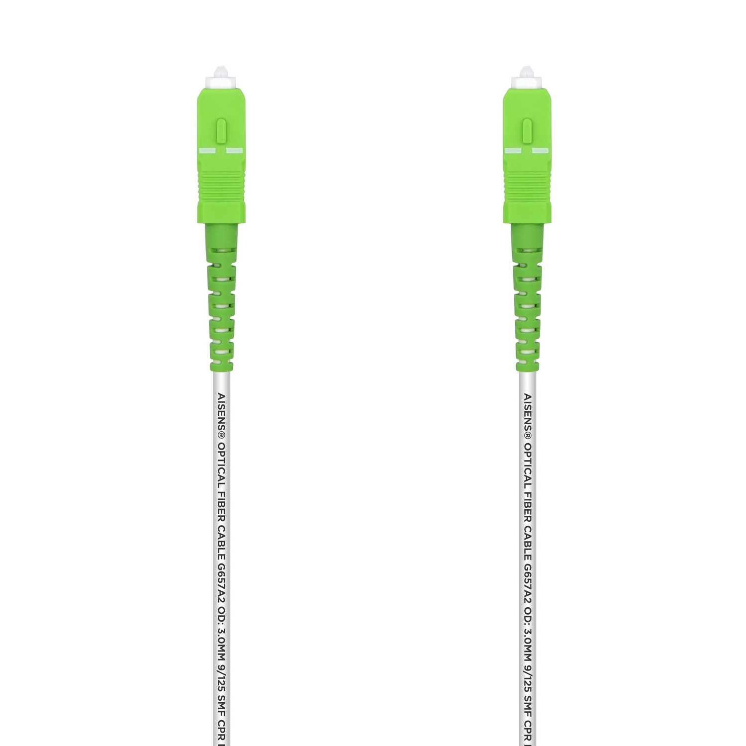 Aisens Cable Fibra Optica Latiguillo G657A2 3.0 9/125 SMF Simplex CPR Dca LSZH - SC/APC-SC/APC - 20M