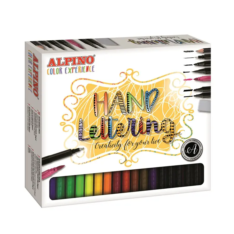 Alpino Color Experience Kit Rotuladores Hand Lettering con 30 unidades - Incluye 1 Rotulador Punta S