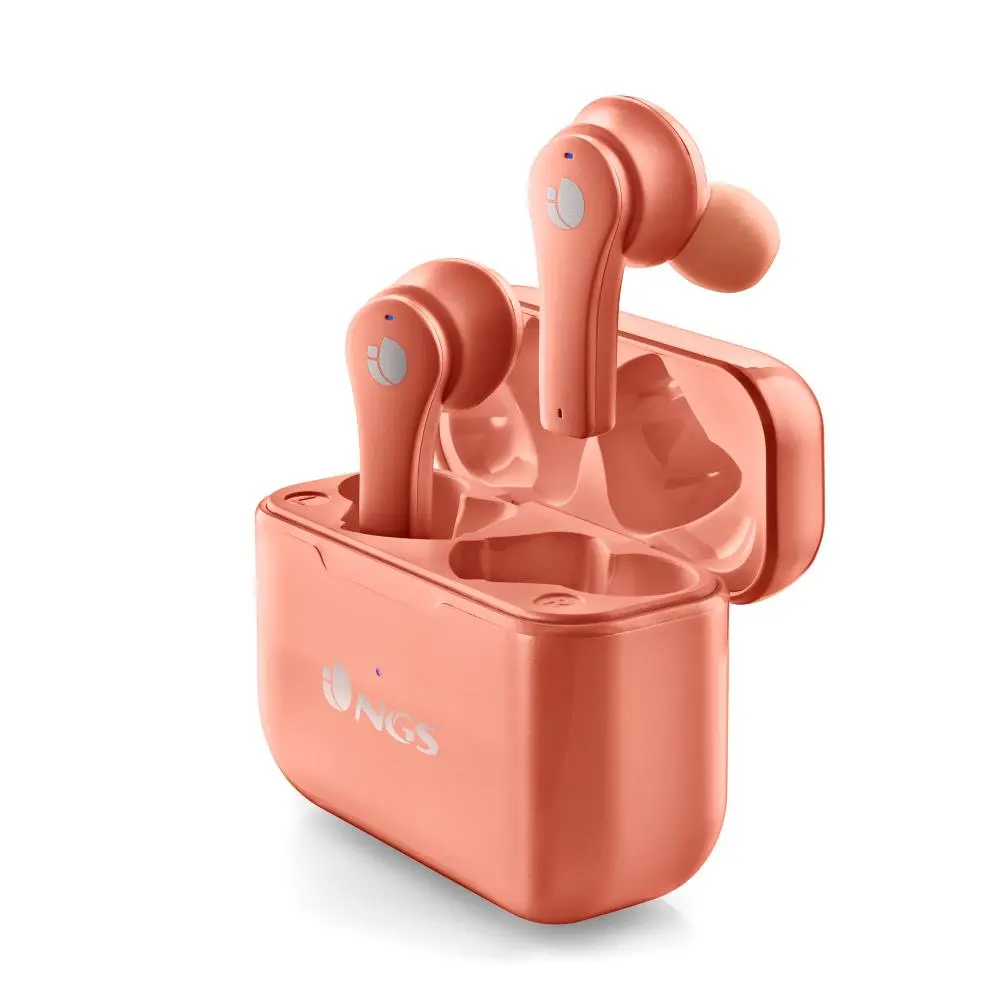 NGS Artica Bloom Coral Auriculares Intrauditivos Bluetooth 5.1 TWS - Manos Libres - Asistente de Voz