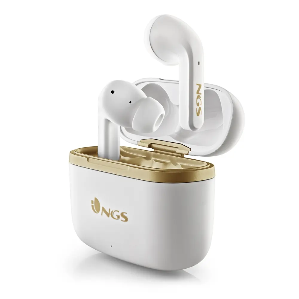 NGS Artica Trophy White Auriculares Intrauditivos Bluetooth 5.1 TWS - Cancelacion de Ruido - Manos L