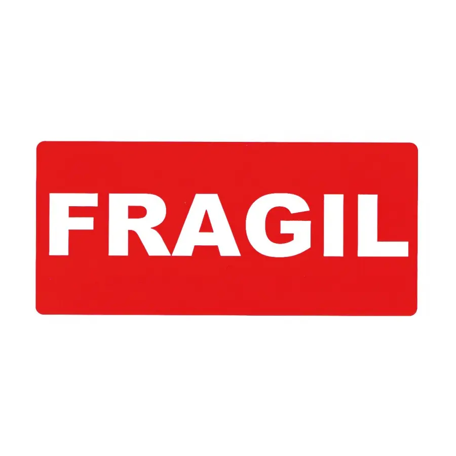 Apli Rollo de 200 Etiquetas Permanentes - Fragil - Color Rojo